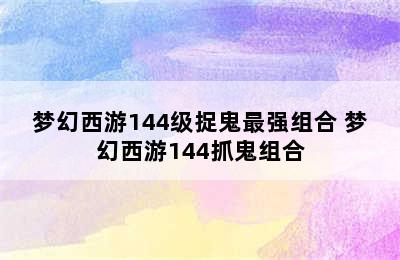 梦幻西游144级捉鬼最强组合 梦幻西游144抓鬼组合